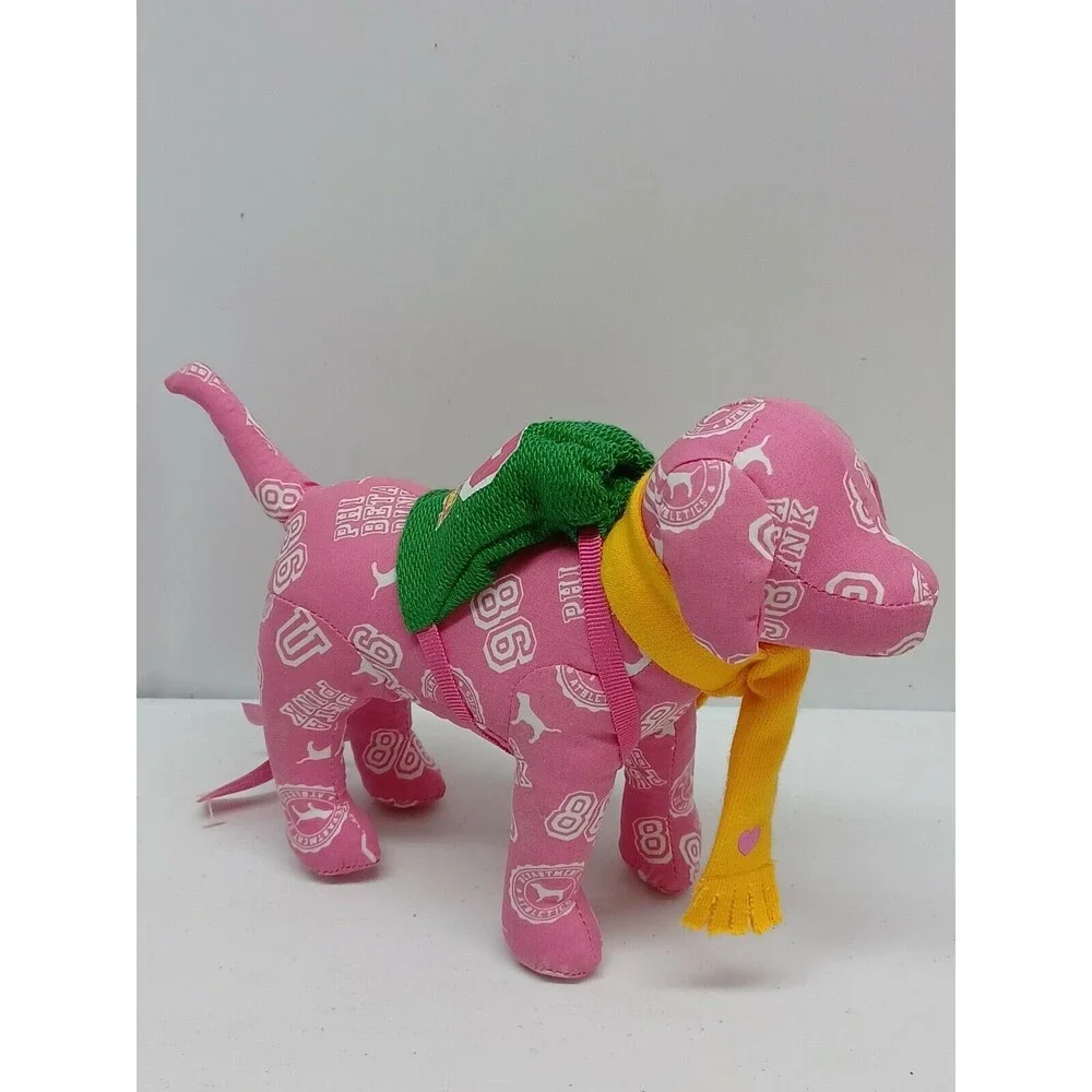 2 Victoria Secret Pink Mini Dog Stuffed Plush 7